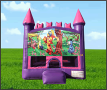 Pink & Purple Winnie The Pooh Castle Bouncer Pink & Purple Winnie The Pooh Castle Bouncer